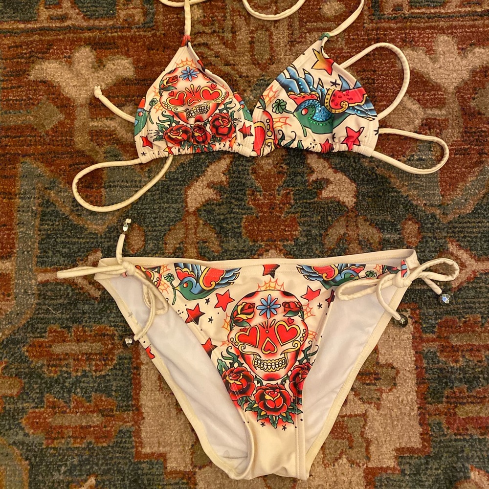 Traditional tattoo style swimsuit